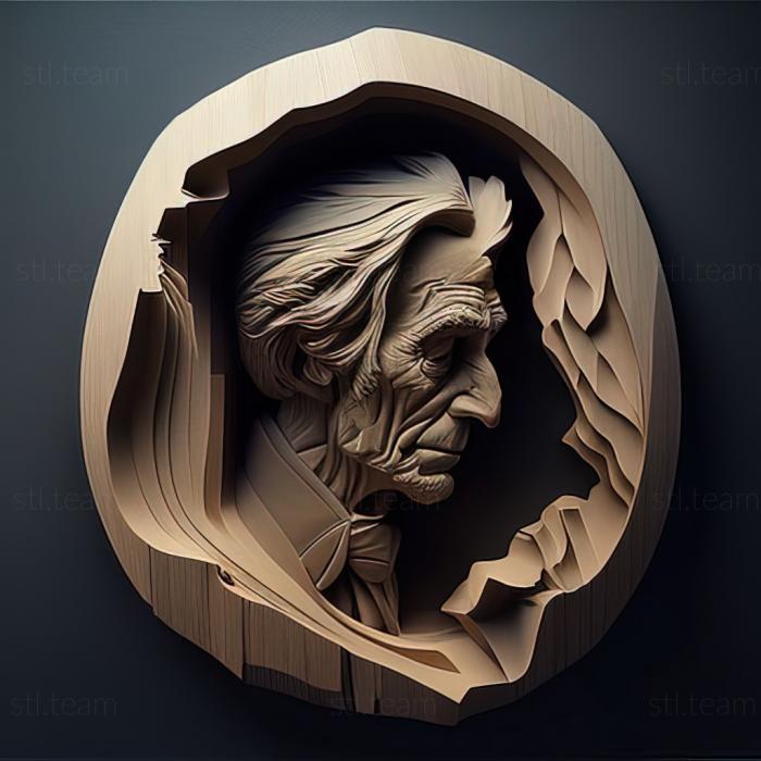 3D model Jefferson David Chalfant American artist (STL)